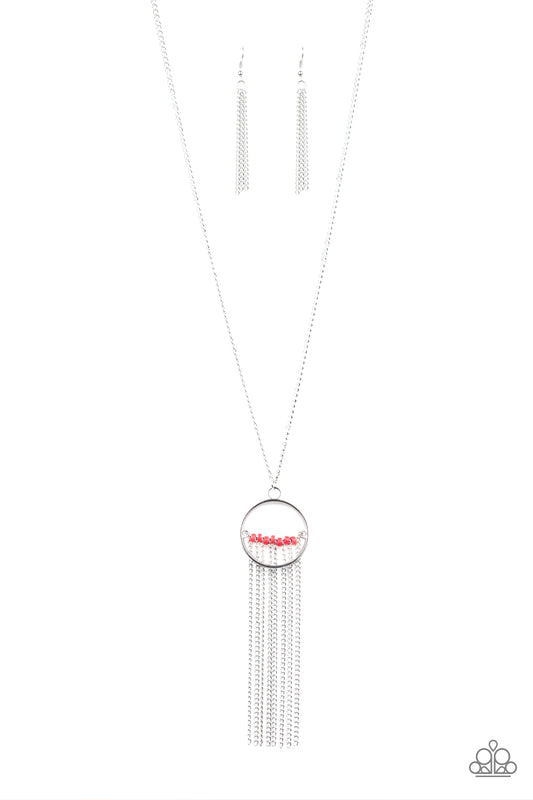 Paparazzi Terra Tassel - Red Necklace