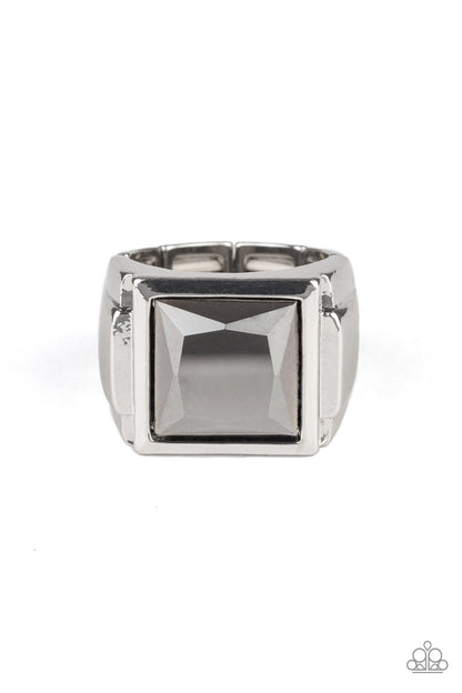 Paparazzi All About The Benjamins - Silver Men's Ring