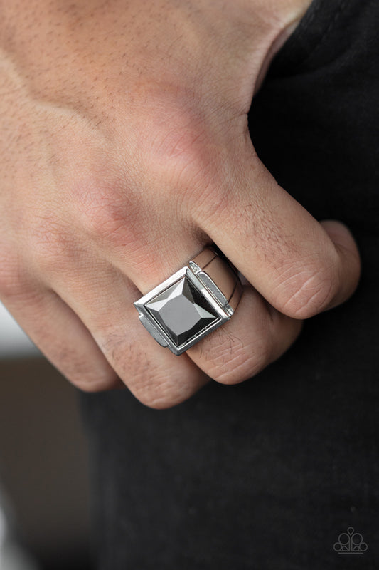 Paparazzi All About The Benjamins - Silver Men's Ring