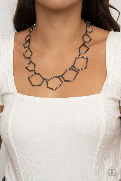 Paparazzi Full Frame Fashion - Black Necklace