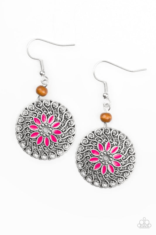 Paparazzi Honolulu Harmony - Pink Earrings