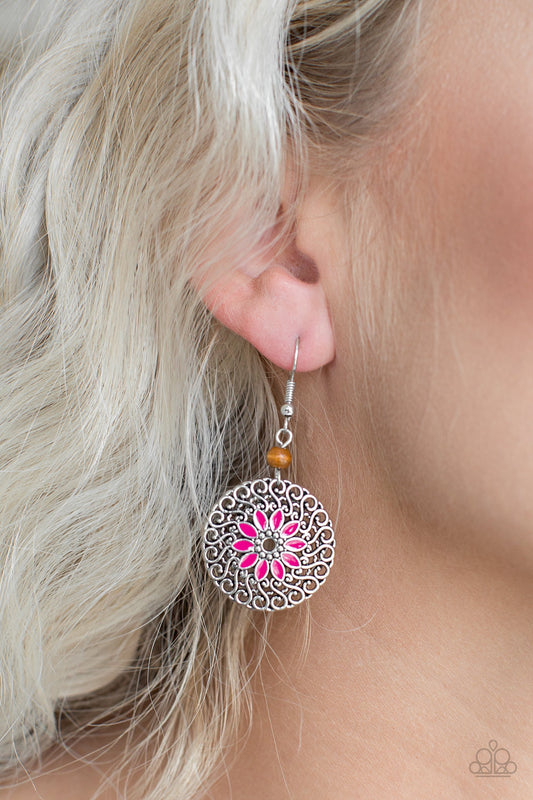 Paparazzi Honolulu Harmony - Pink Earrings