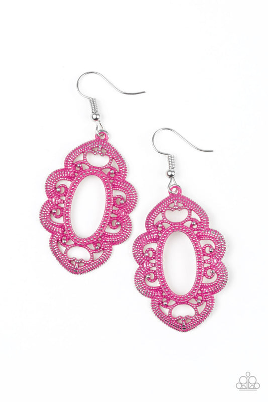 Paparazzi Mantras And Mandalas - Pink Earrings