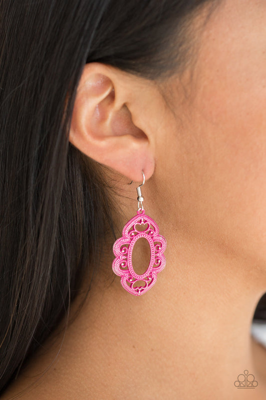 Paparazzi Mantras And Mandalas - Pink Earrings