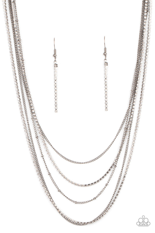 Paparazzi Dangerously Demure - Black Necklace