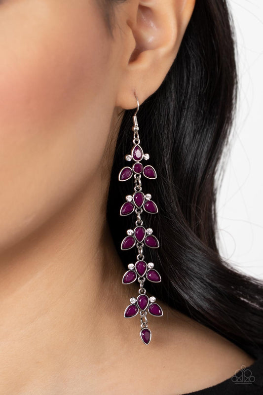 Paparazzi Fanciful Foliage - Purple Earrings