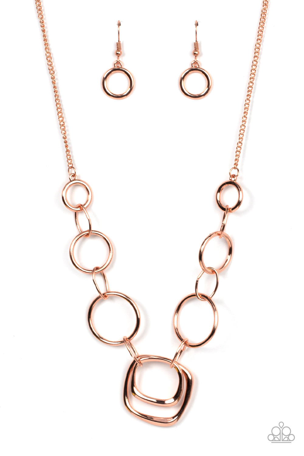 Paparazzi Linked Up Luminosity - Copper Necklace
