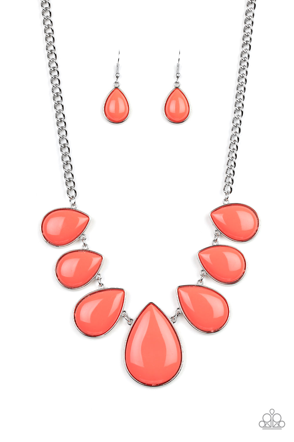 Paparazzi Drop Zone - Orange Necklace