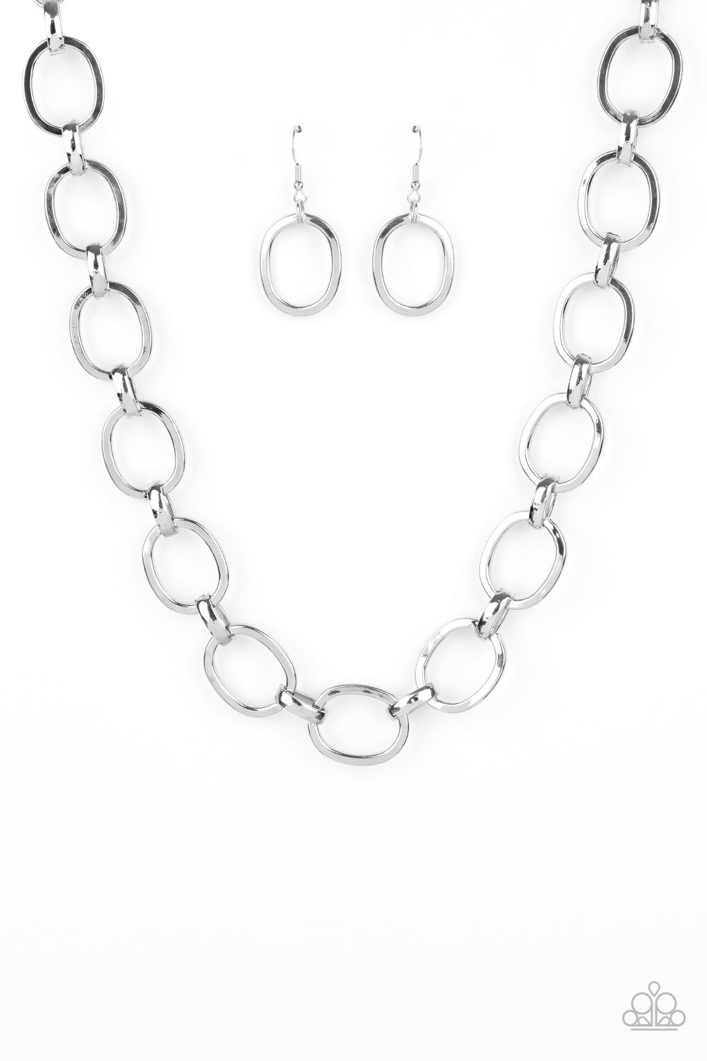 Paparazzi HAUTE-ly Contested - Silver Necklace