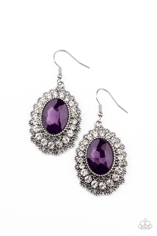 Paparazzi Glacial Gardens - Purple Earrings
