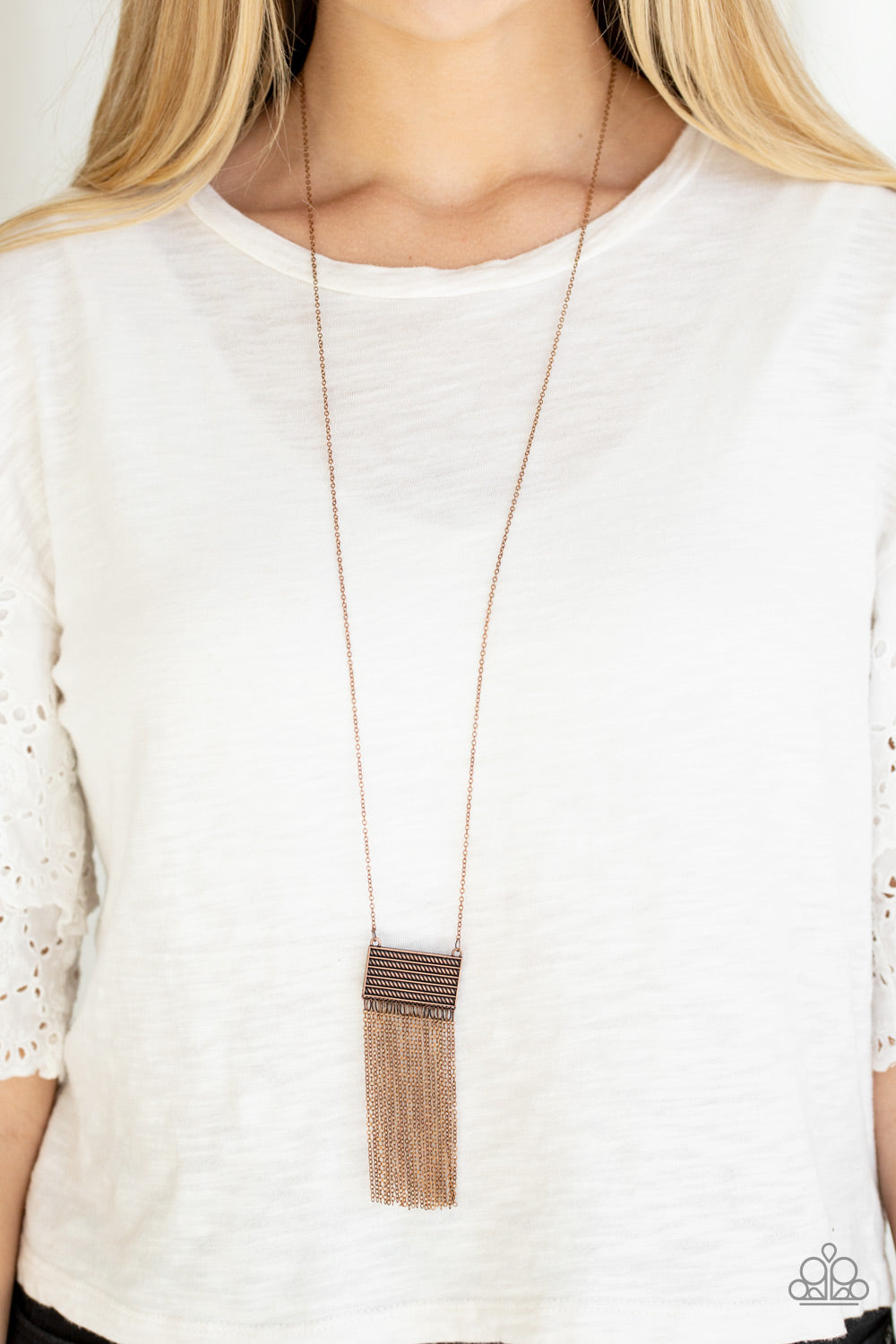 Paparazzi Totally Tassel - Copper Necklace