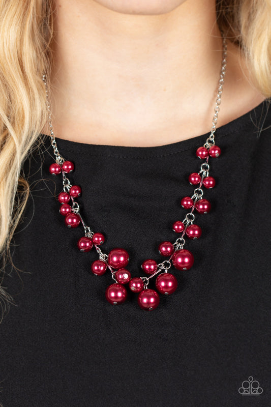 Paparazzi Tearoom Gossip - Red Necklace