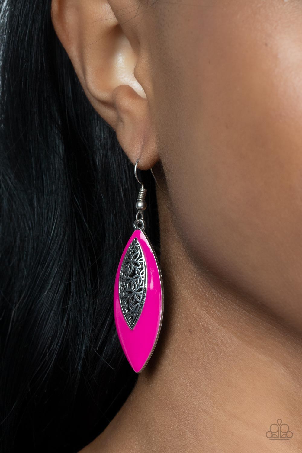 Paparazzi Venetian Vanity - Pink Earrings