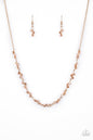 Paparazzi Incredibly Iridescent - Brown Gold Necklace