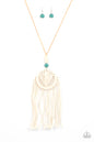 Paparazzi Desert Dreamscape - Blue Macrame Necklace