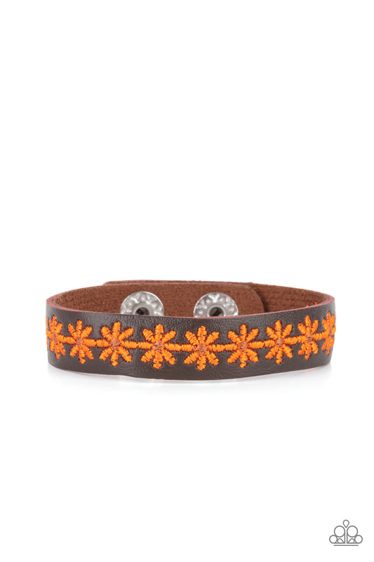 Paparazzi Wildflower Wayfarer - Orange Urban Bracelet