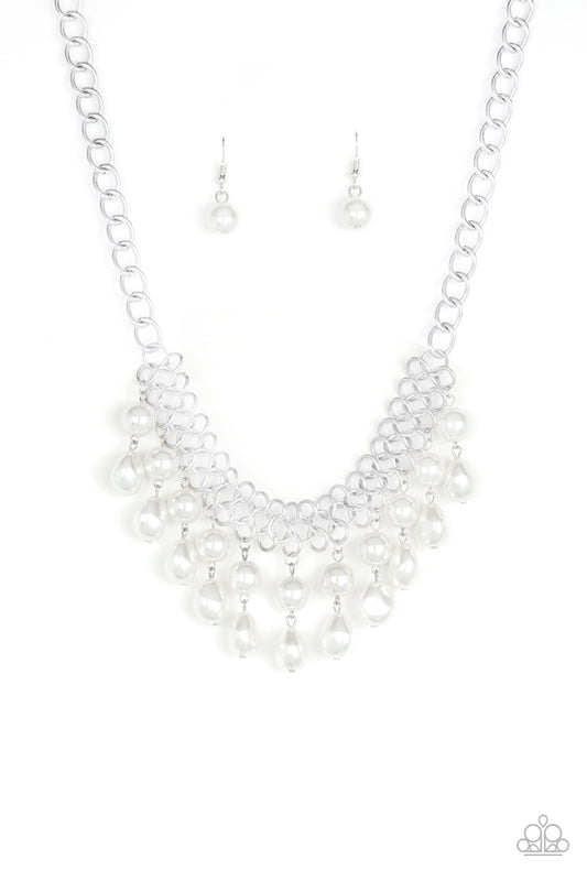 Paparazzi 5th Avenue Fleek - White Necklace