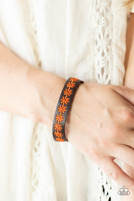 Paparazzi Wildflower Wayfarer - Orange Urban Bracelet