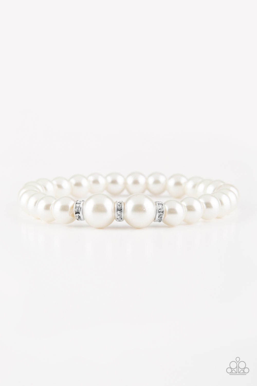 Paparazzi Radiantly Royal - White Bracelet