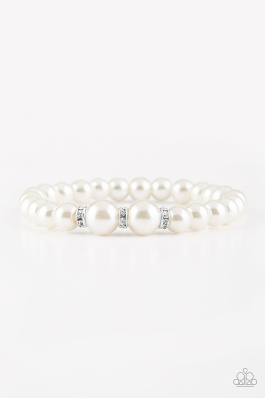 Paparazzi Radiantly Royal - White Bracelet