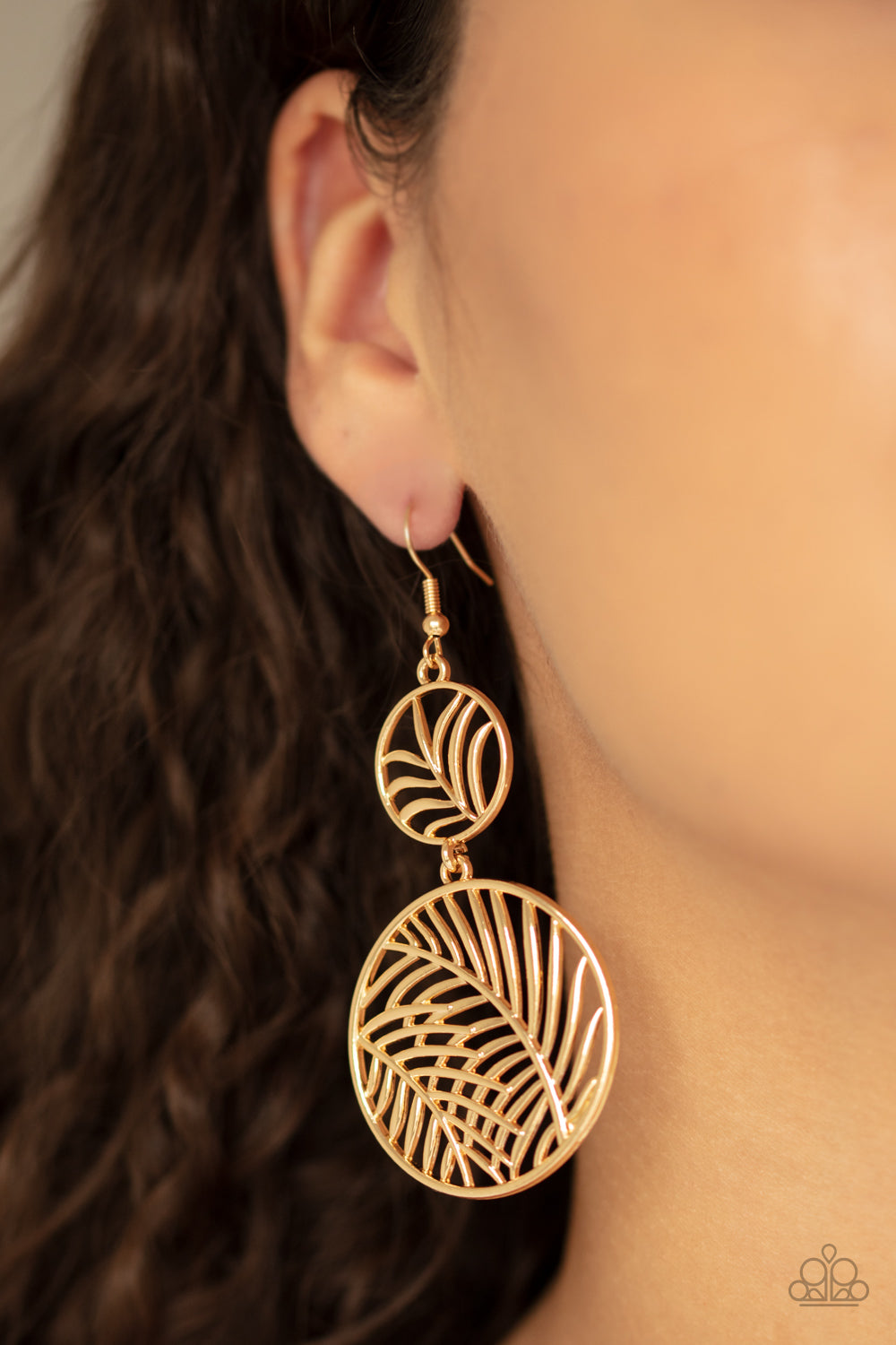 Paparazzi Palm Oasis - Gold Earrings