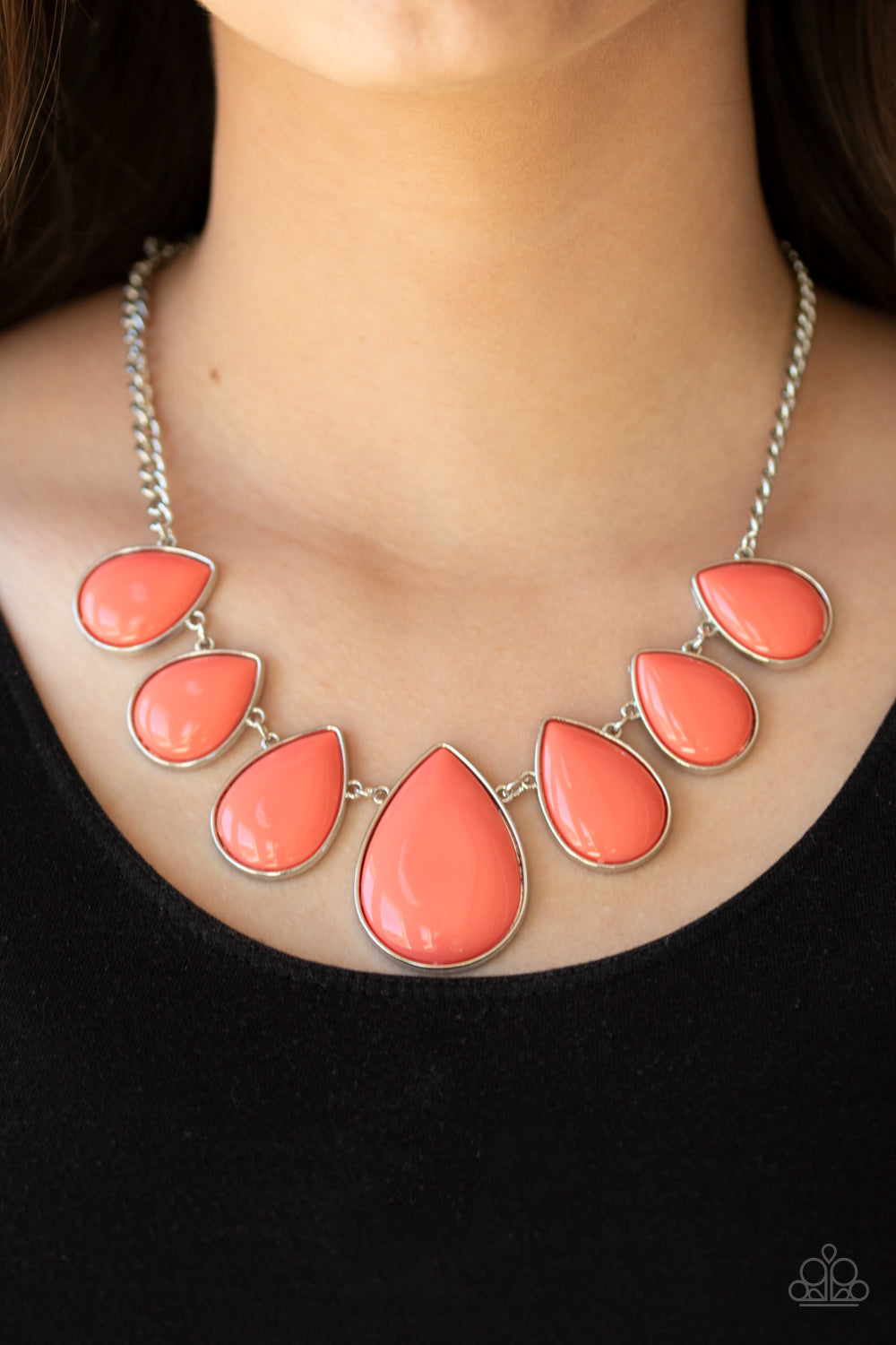 Paparazzi Drop Zone - Orange Necklace