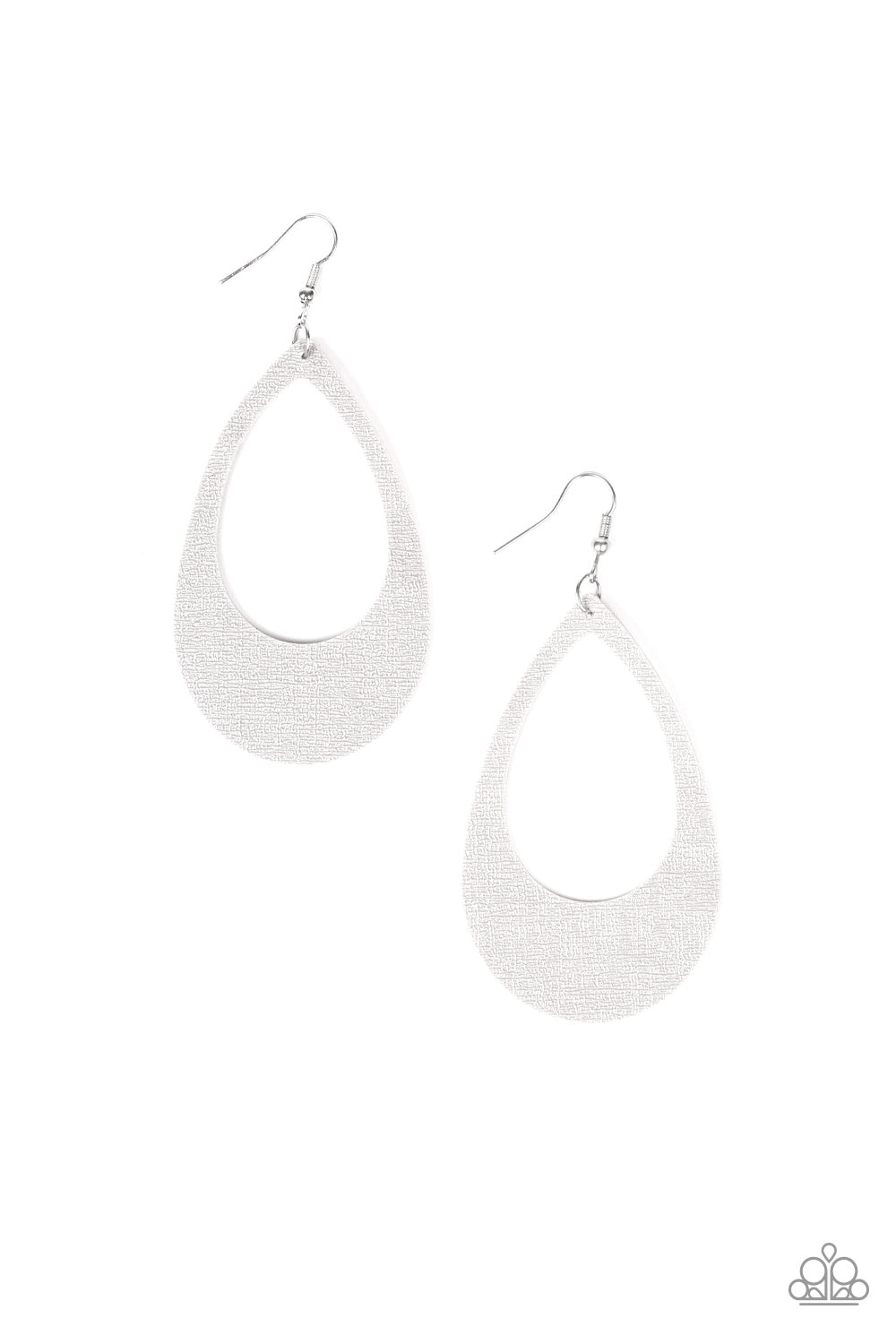 Paparazzi What A Natural - Silver Leather Earrings