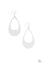 Paparazzi What A Natural - Silver Leather Earrings