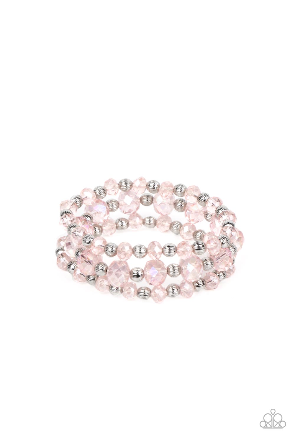 Paparazzi Eiffel Tower Tryst - Pink Coil Bracelet