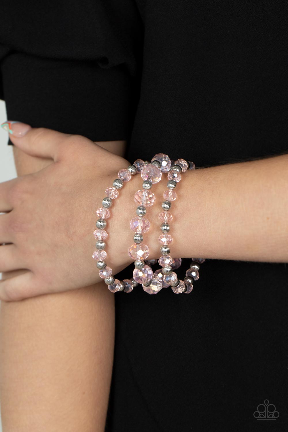 Paparazzi Eiffel Tower Tryst - Pink Coil Bracelet