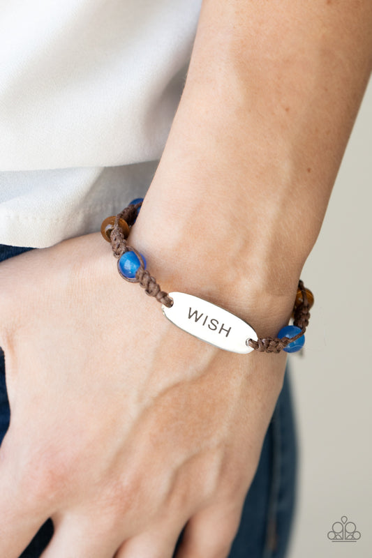 Paparazzi WISH This Way - Blue Urban Bracelet