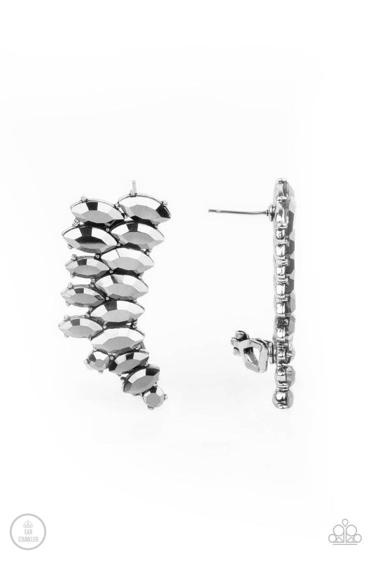 Paparazzi Explosive Elegance - Silver Ear Crawler Earrings