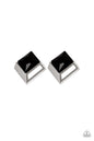 Paparazzi Stellar Square - Black Earrings