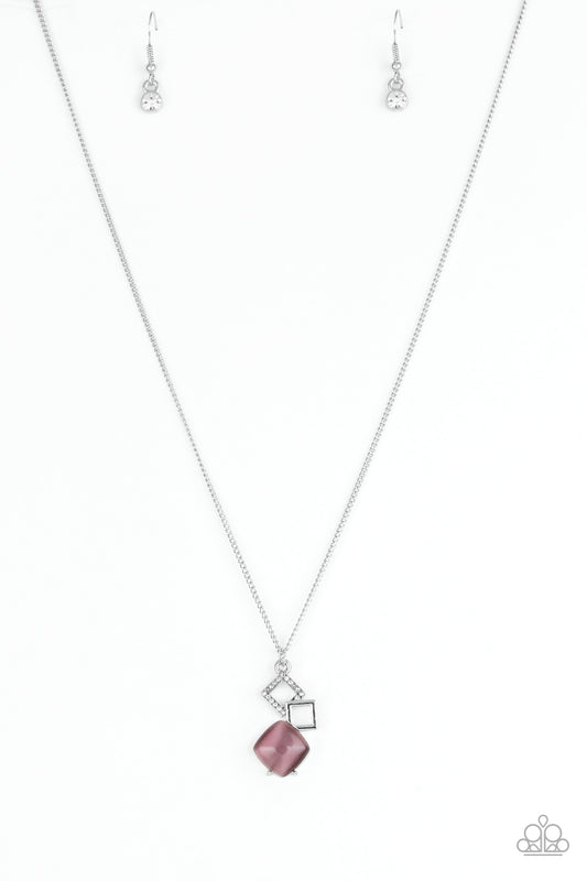 Paparazzi Stylishly Square - Purple Necklace