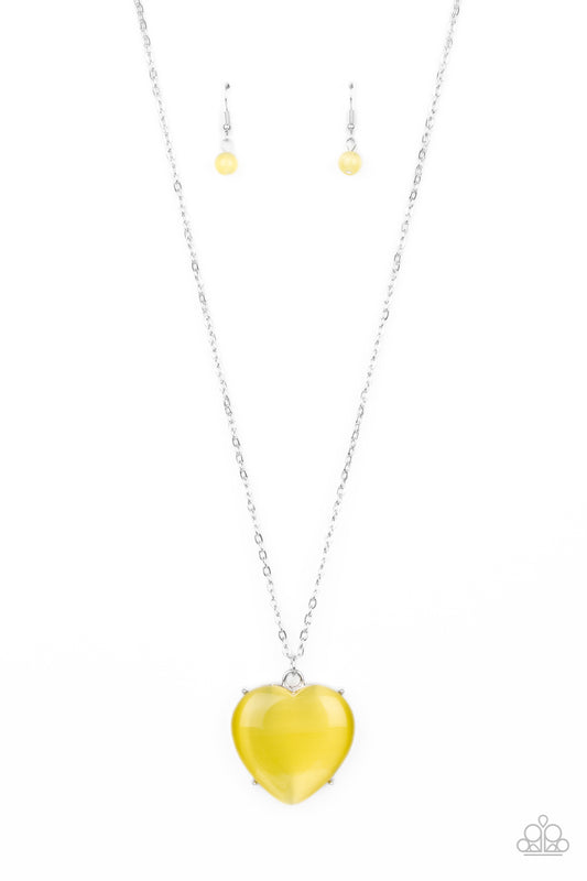 Paparazzi Warmhearted Glow - Yellow Necklace