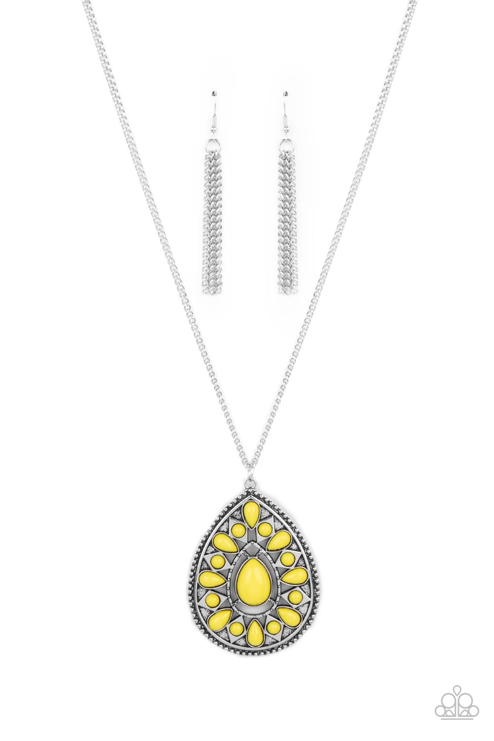 Paparazzi Retro Prairies - Yellow Necklace