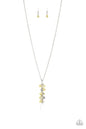 Paparazzi Teardrop Serenity - Yellow Necklace