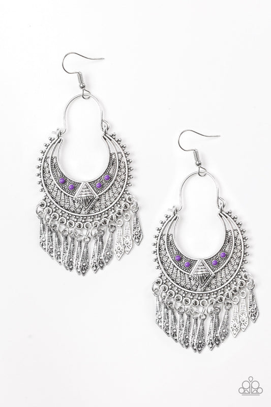 Paparazzi Walk On The Wildside - Purple Earrings