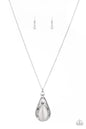 Paparazzi Enchanted Eden - Silver White Necklace