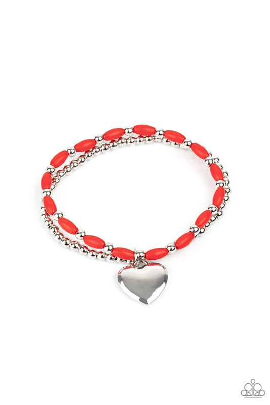 Paparazzi Candy Gram - Red Heart Bracelet