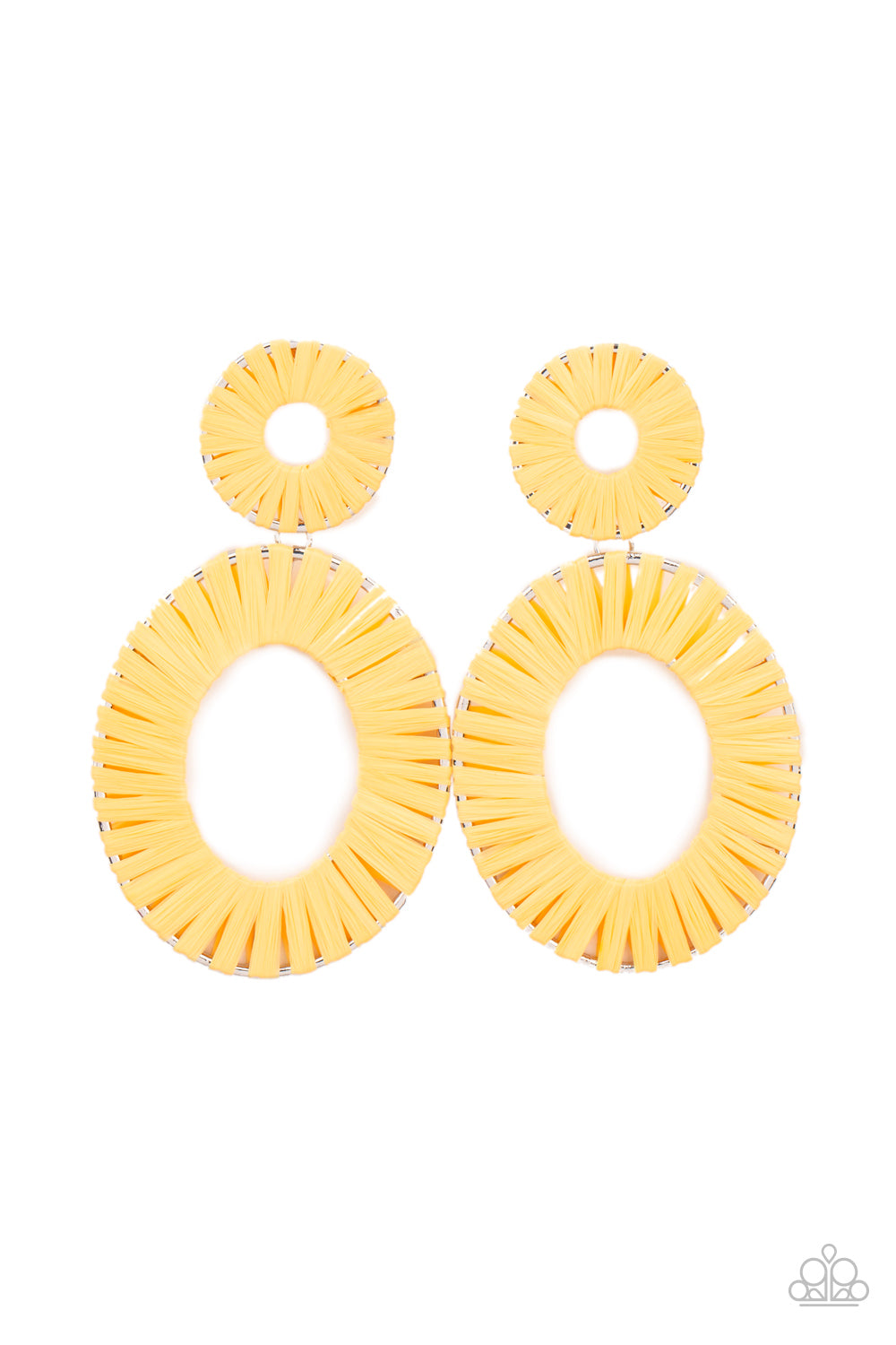 Paparazzi Foxy Flamenco - Yellow Earrings