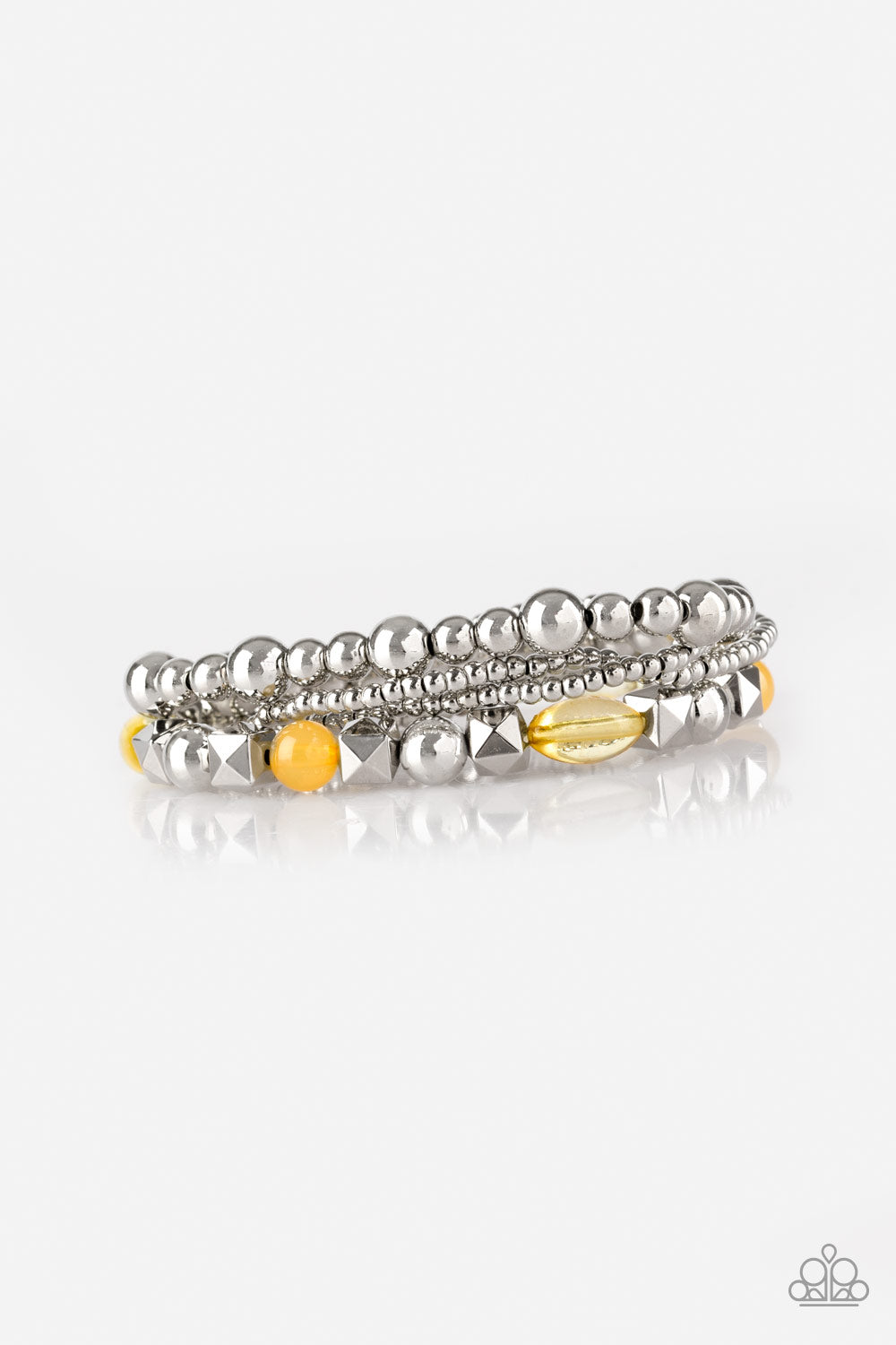 Paparazzi Babe-alicious - Yellow Bracelet