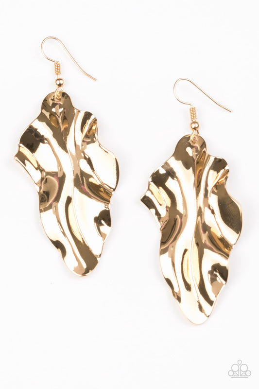 Paparazzi Fall Into Fall - Gold Earrings