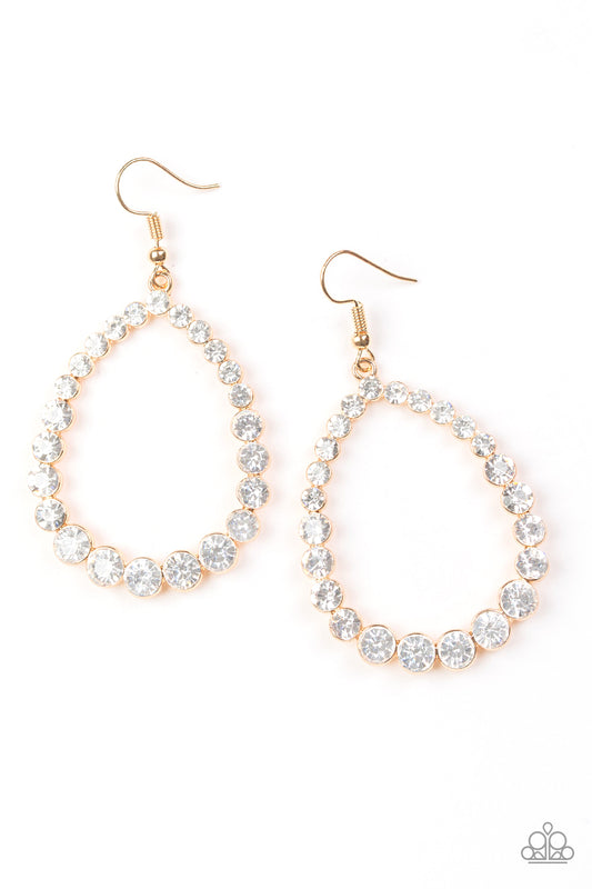 Paparazzi Rise And Sparkle - Gold Earrings