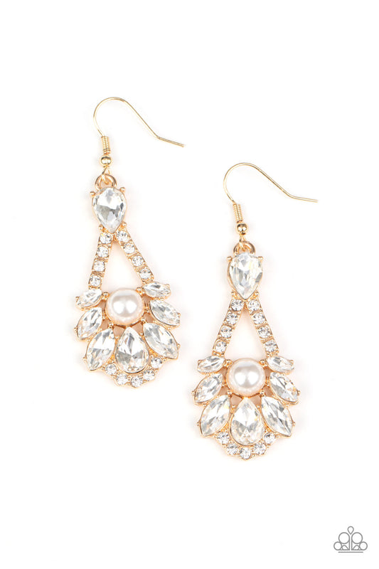 Paparazzi Prismatic Presence - Gold Earrings