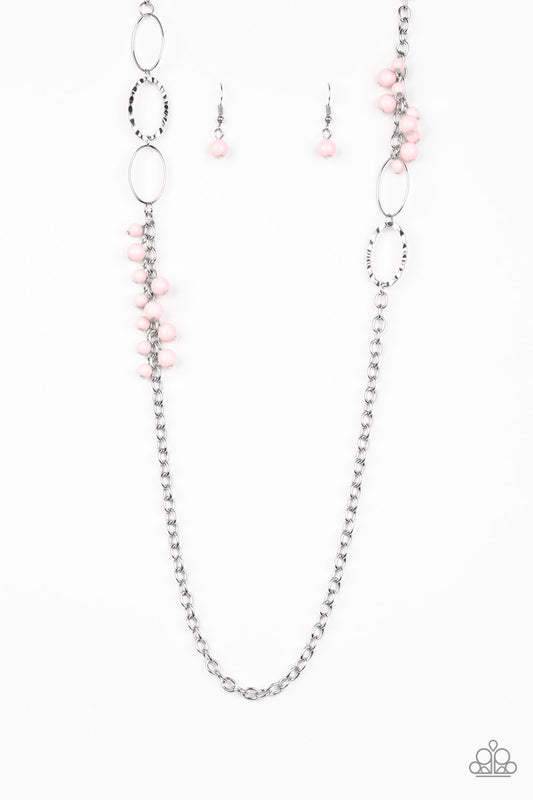 Paparazzi Flirty Foxtrot - Pink Necklace