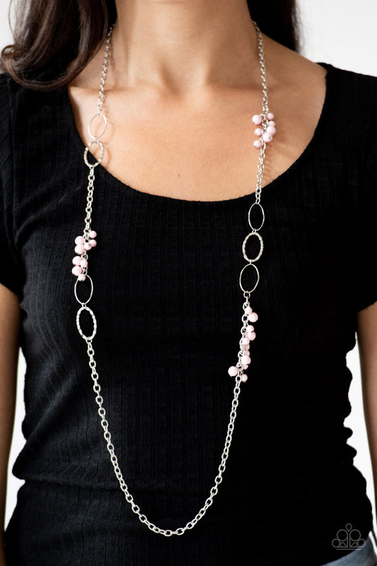 Paparazzi Flirty Foxtrot - Pink Necklace