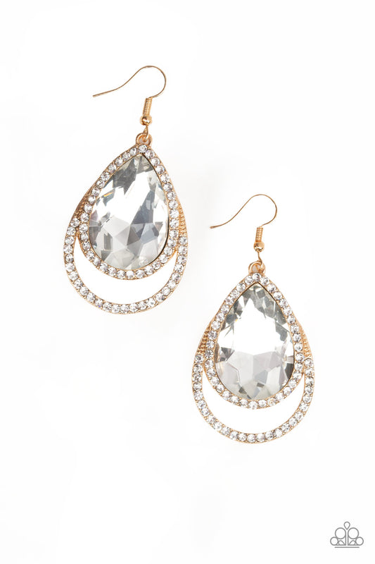 Paparazzi Famous - Gold Earrings