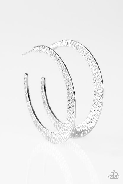 Paparazzi BEAST Friends Forever - Silver Hoop Earrings
