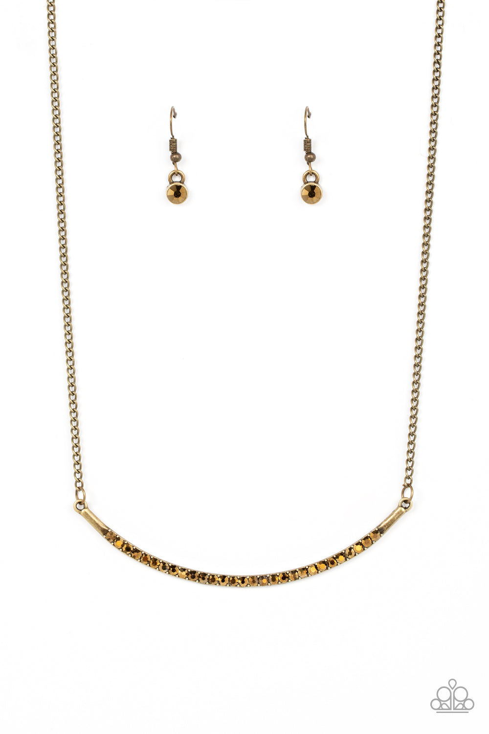 Paparazzi Collar Poppin Sparkle - Brass Necklace